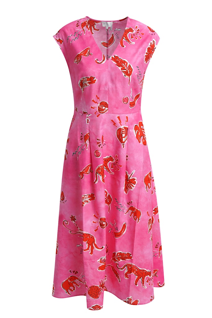 SLEEVELESS MIDIDRESS W V-NECK female