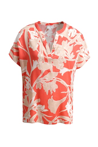 Sleeveless blouse w neckpanel v-neck female