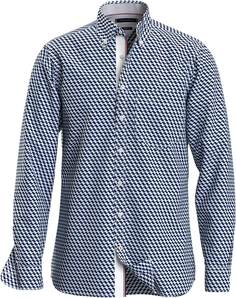 SOFT LARGE GEO PRINT SHIRT