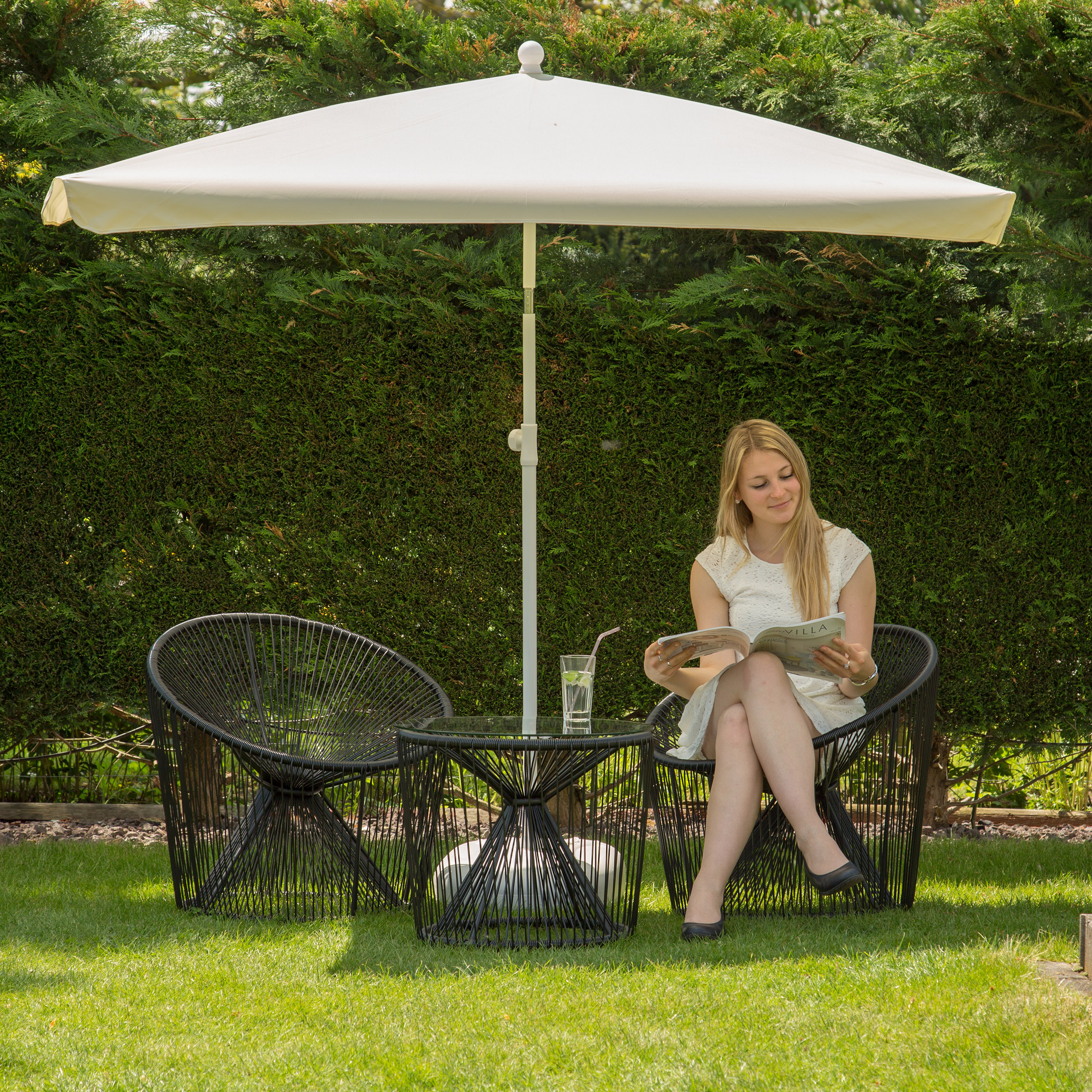 Sonnenschirm rechteckig 200 x 120 cm auf grosshandel.eu