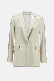 Gerade geschnittener Jerseyblazer mit Reverskragen