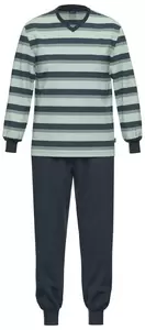 Org Tottori SA lang V Hals - 480/sterling blue