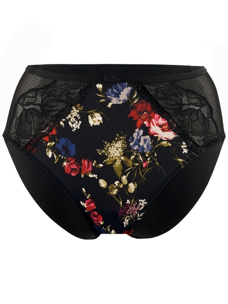 Midnight Flowers Taillenslip - 004/Schwarz
