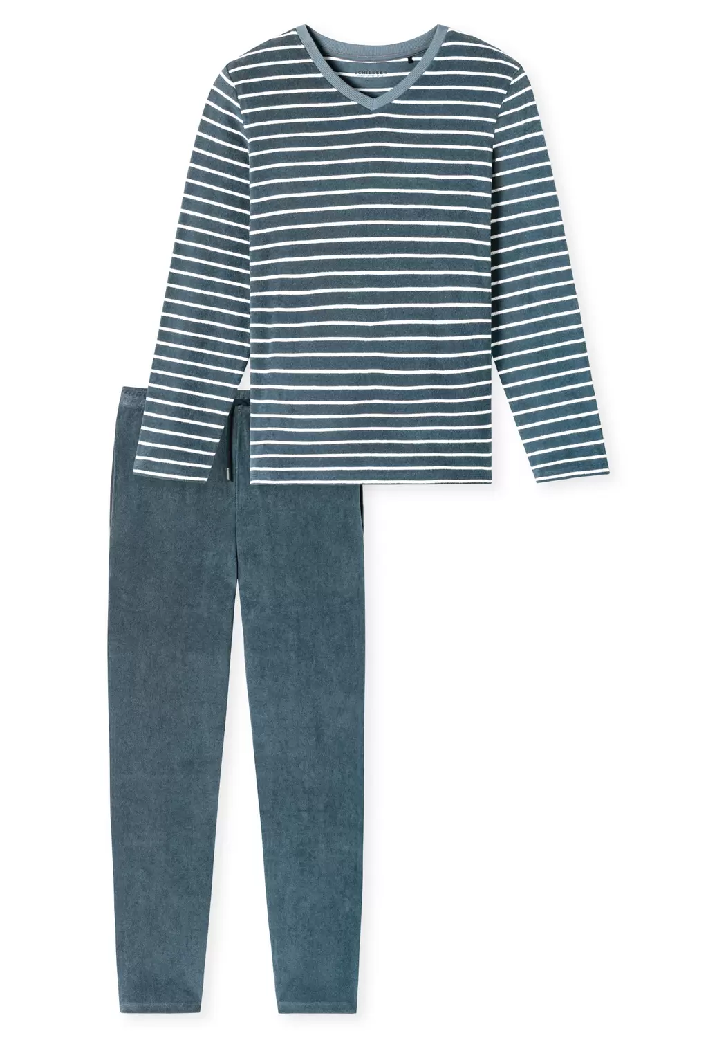 Schlafanzug lang - 816/jeansblau