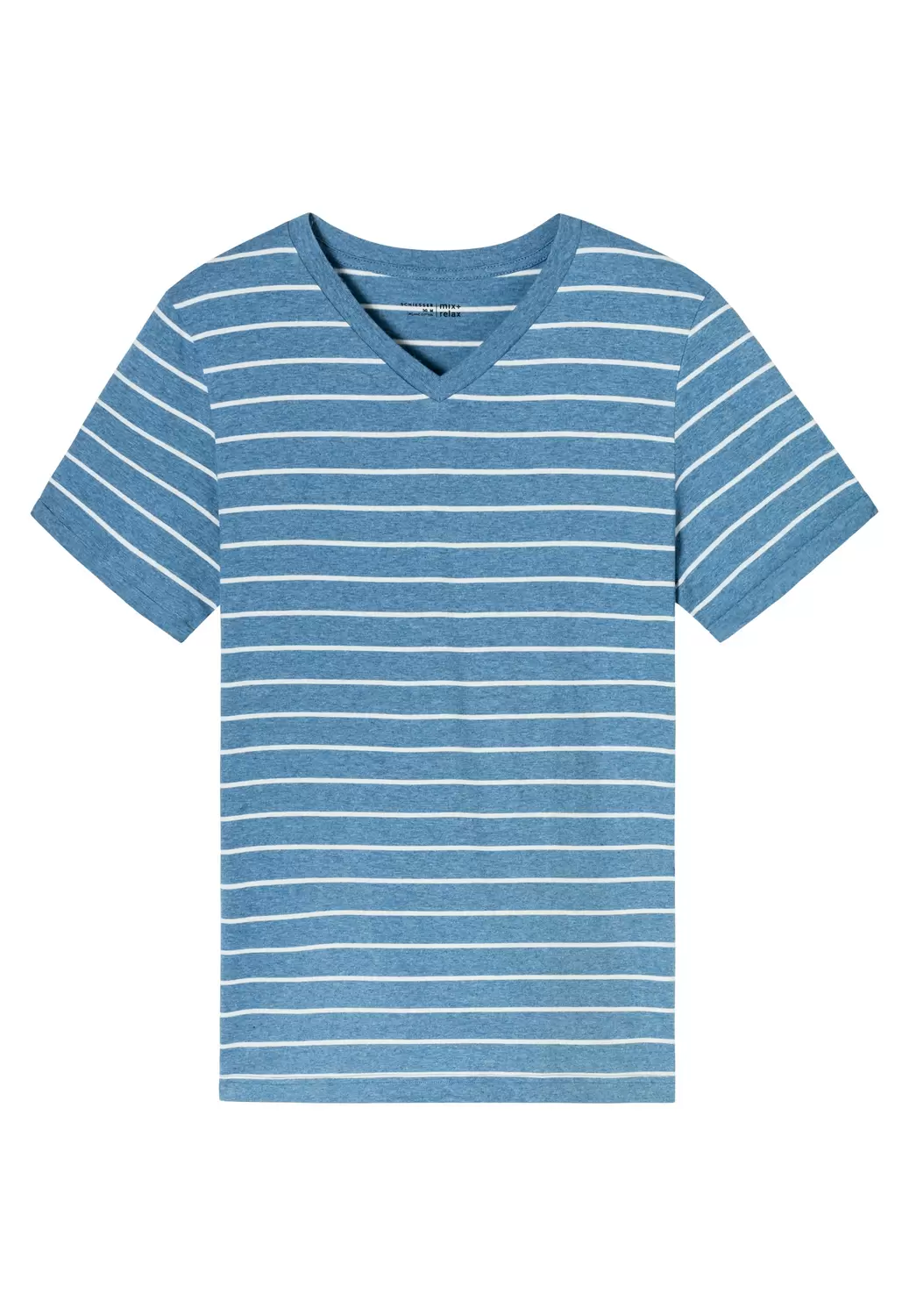 T-shirt V-Ausschnitt - 806/blau-mel.