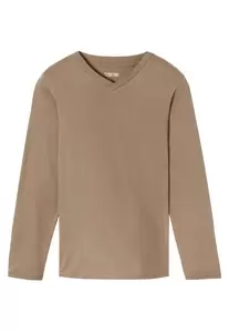 Langarmshirt V-Ausschnitt - 309/nougat