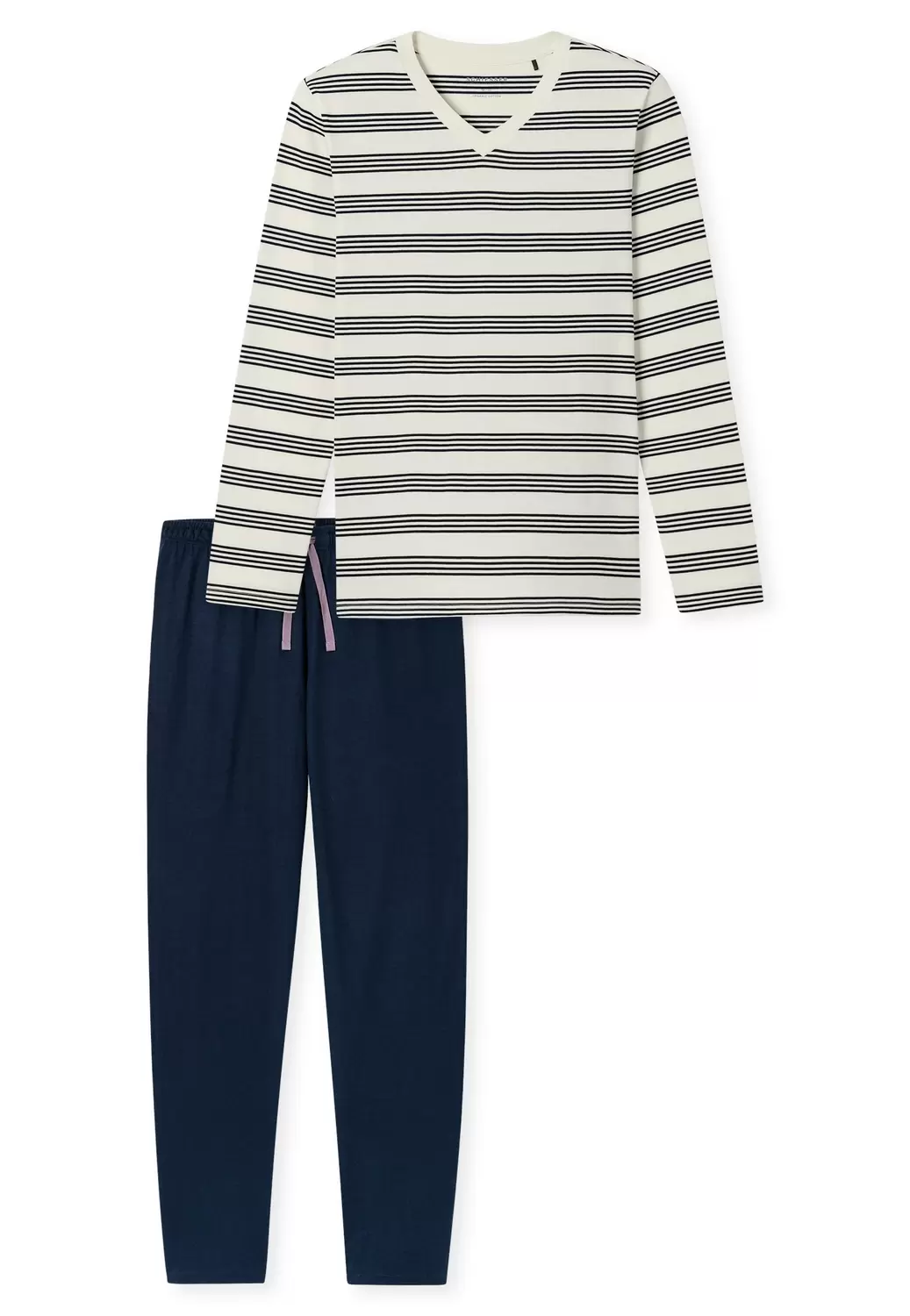 Schlafanzug lang - 103/kalkweiss