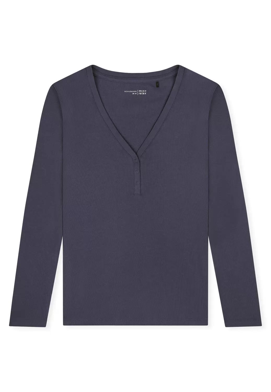 Shirt langarm Knopfleiste