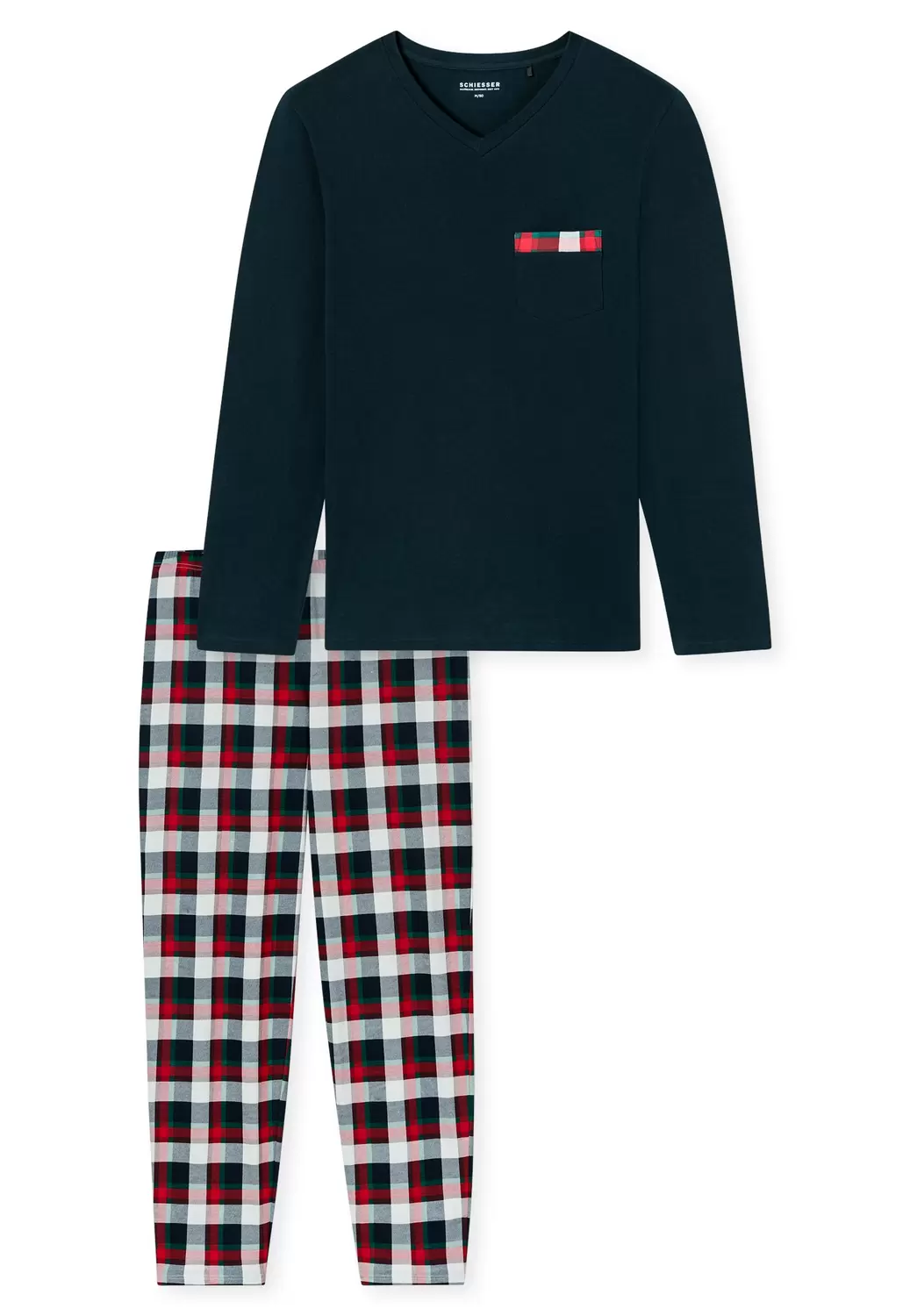 Schlafanzug lang - 804/nachtblau