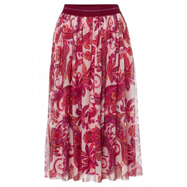 Printed Mesh Skirt Active - 4031/powder creme mult