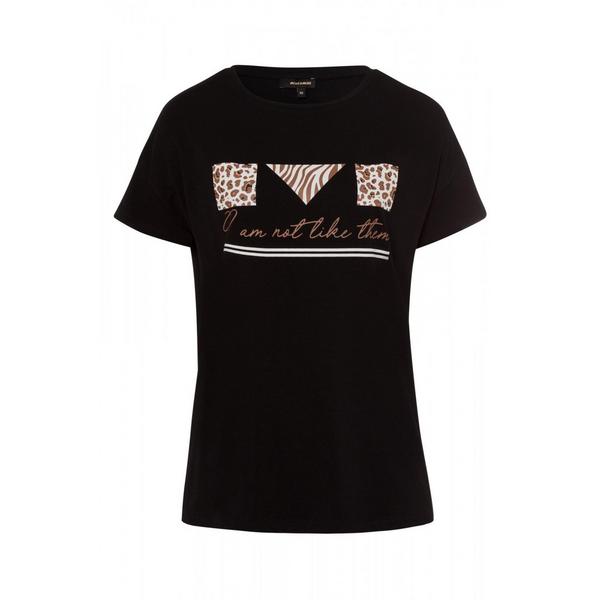 Shirt with placement print Active - 0790/black