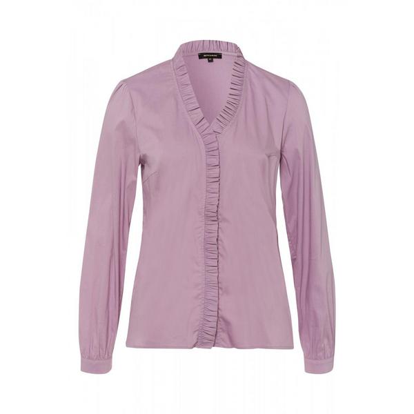 Blouse with Ruffles - 0850/smooth berry