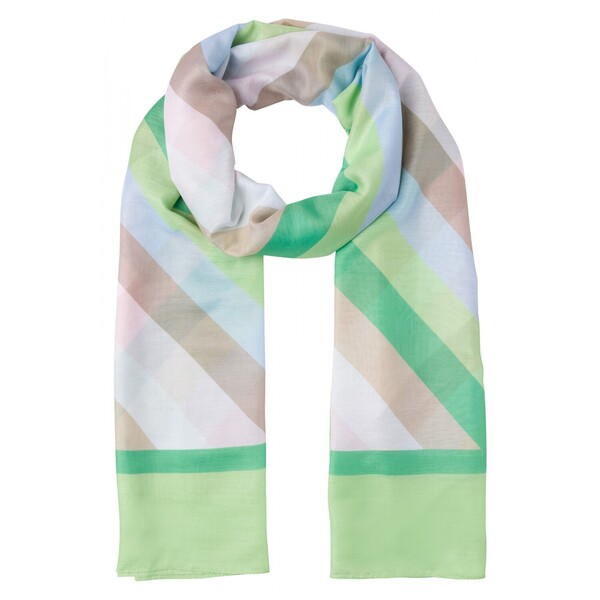 Printed Scarf - 4205/multicolour block stripes