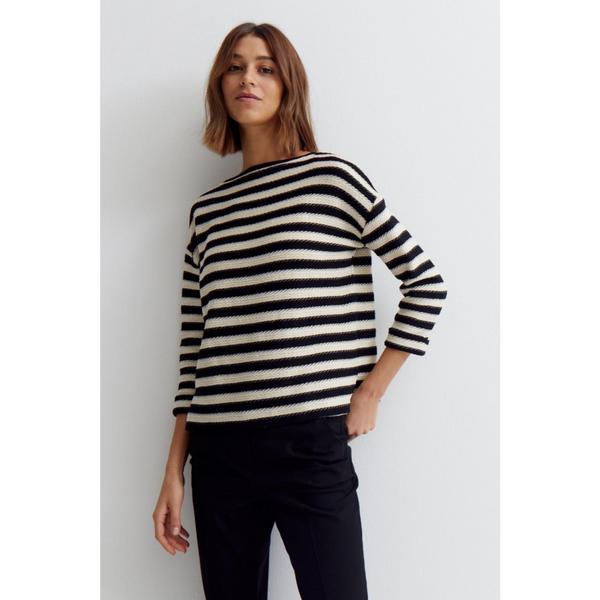 Striped Shirt 3/4 sleeve - 2790/structured regular