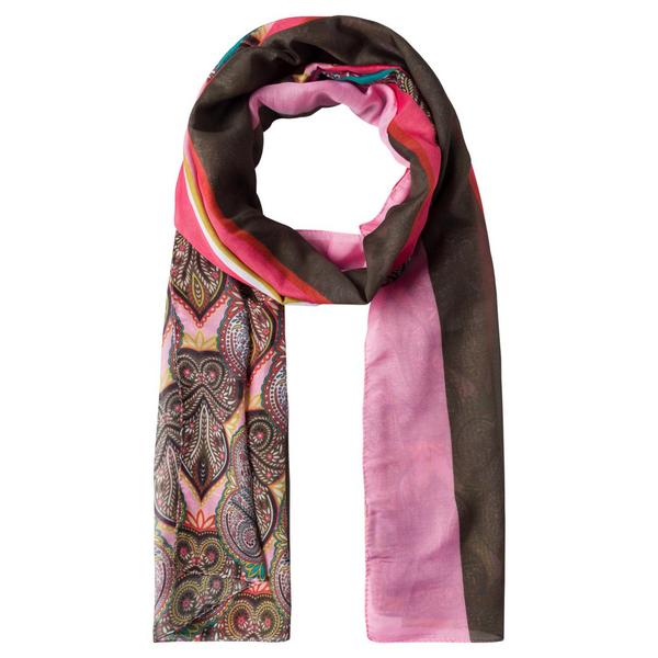 Printed Scarf - 5839/paisley and stripes