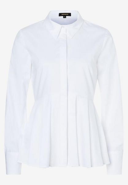 Pleat Detail Shirt Blouse - 0010/white