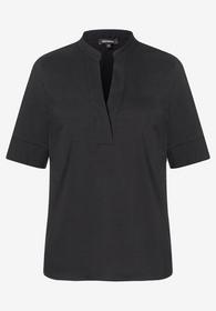 Baumwoll/Stretch Bluse mit Stehkragen  weiß  Sommer-Kollektion