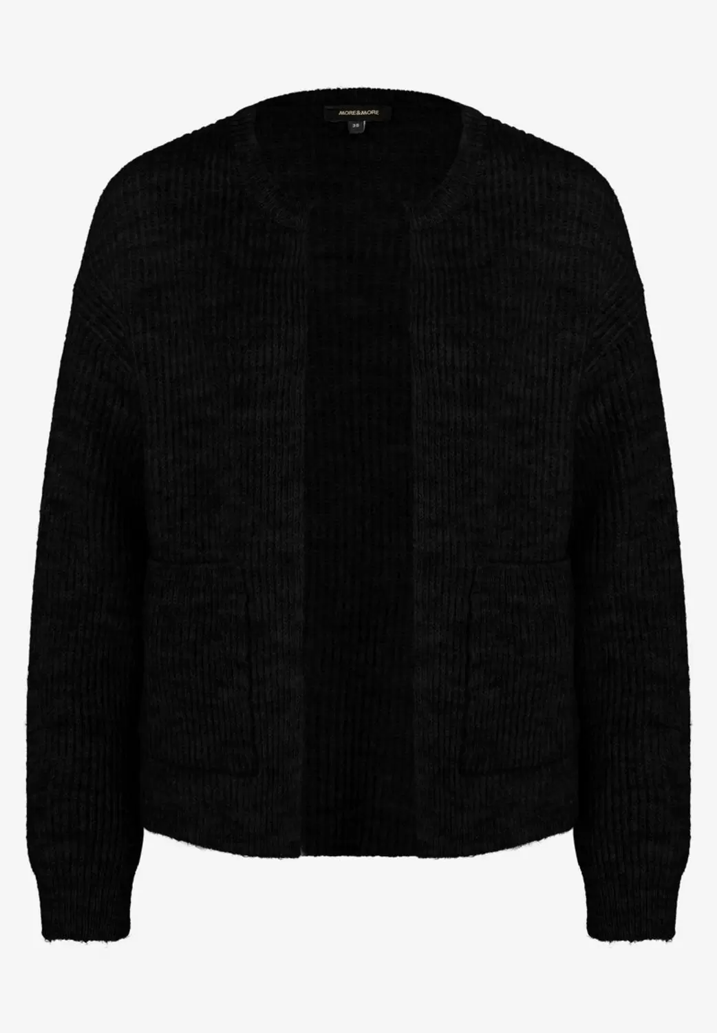 Rippen-Strickjacke  schwarz  Herbst-Kollektion