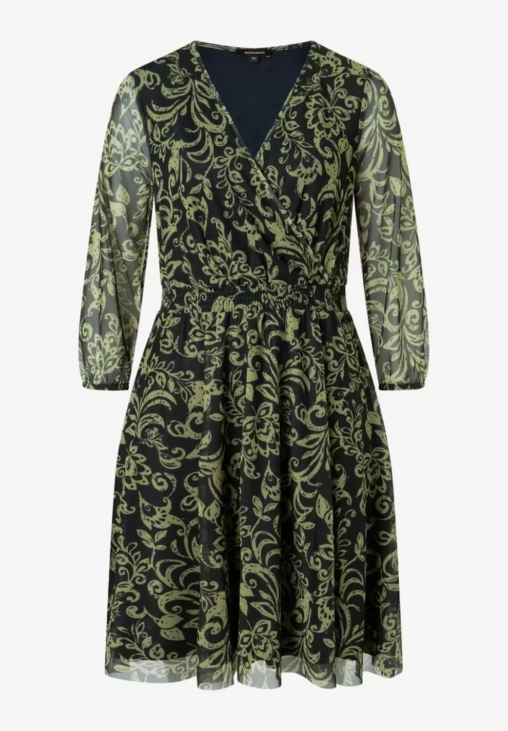 Meshkleid  Paisleyprint  marine/grün