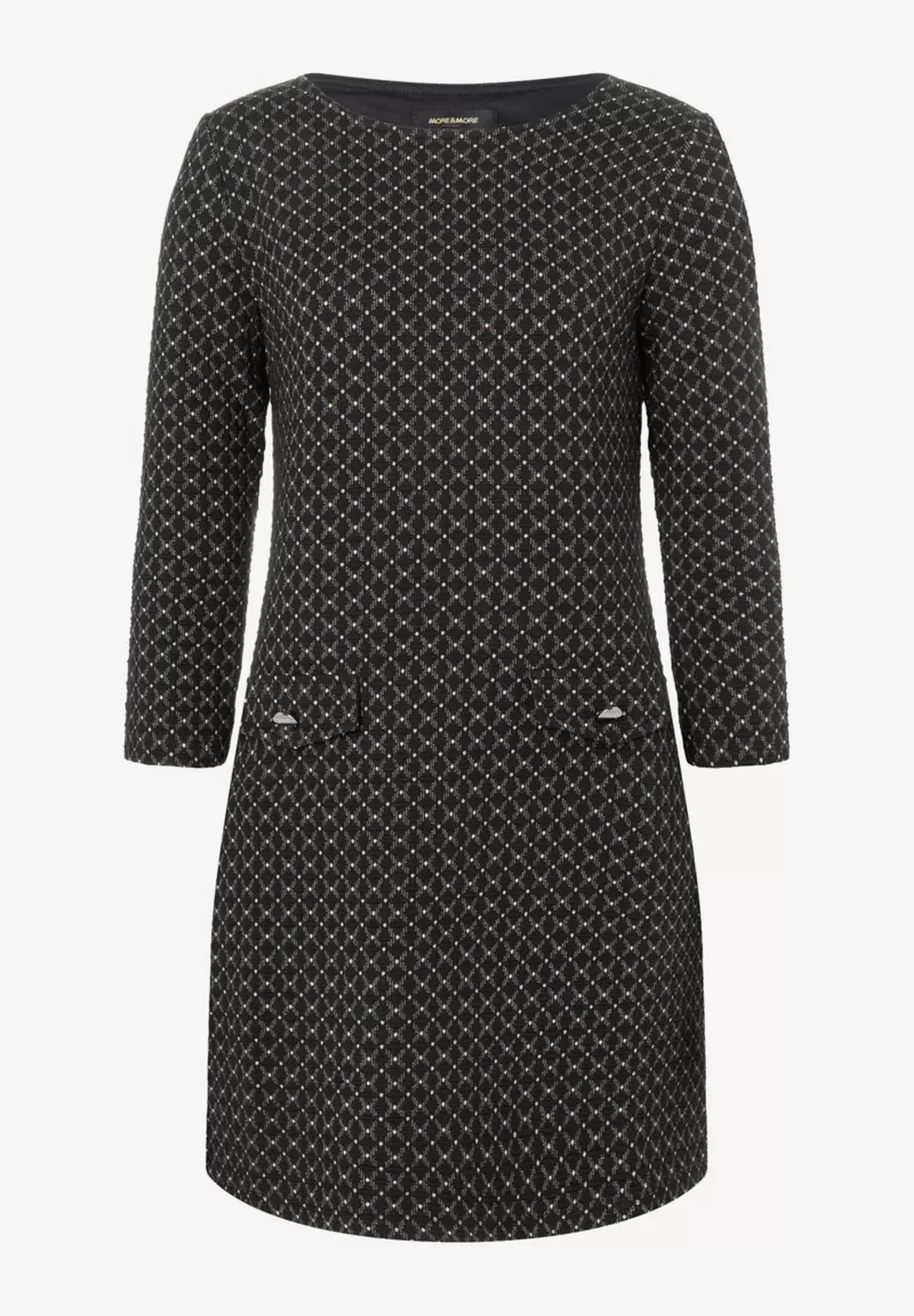Jerseykleid mit Struktur  schwarz/beige  Herbst-Kollektion