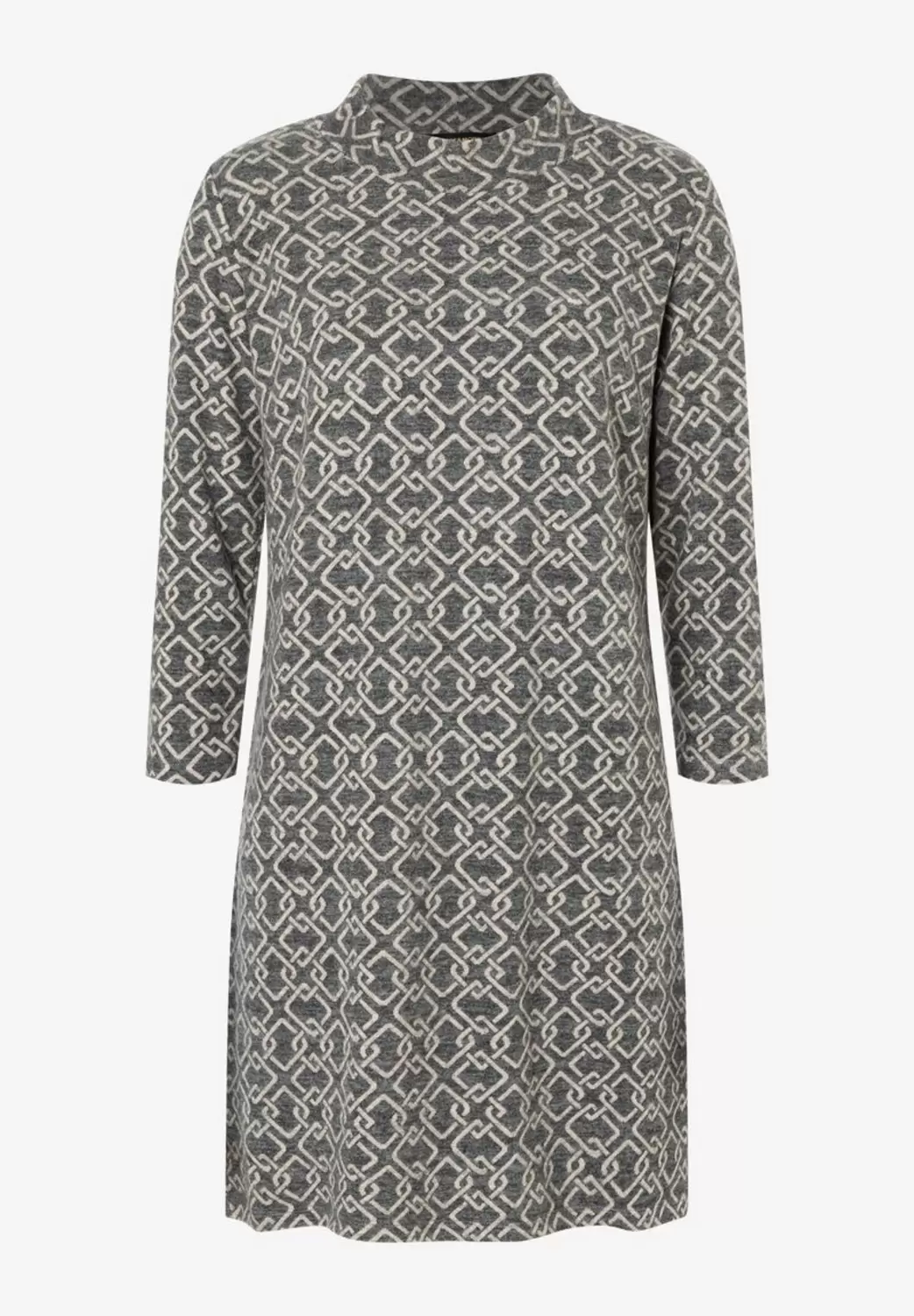 Jerseykleid  grau gemustert  Herbst-Kollektion