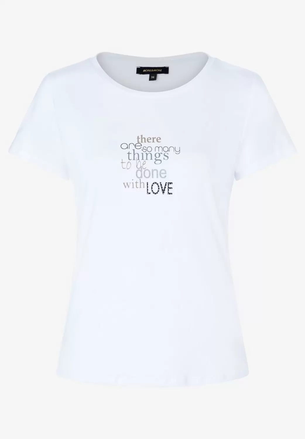T-Shirt mit Schriftzug  weiß  Herbst-Kollektion