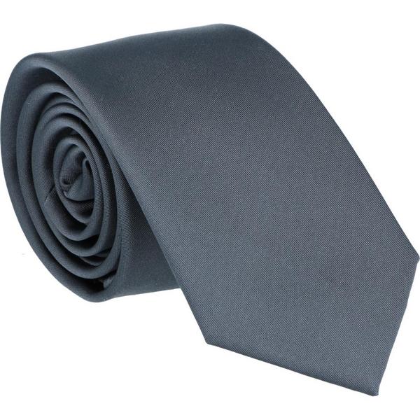 Krawatte Reine Seide Uni - 100/anthrazit