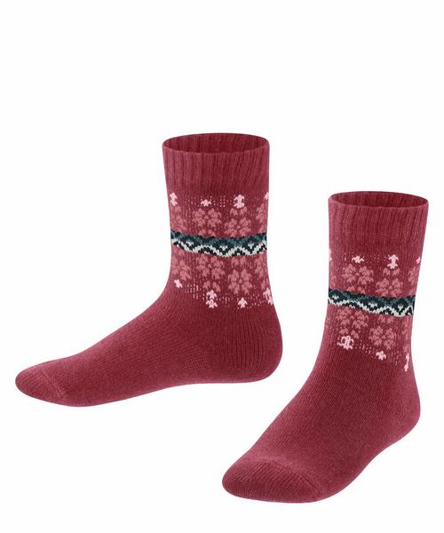 FALKE Snowy Fair Isle Boot SO - 8830/ruby