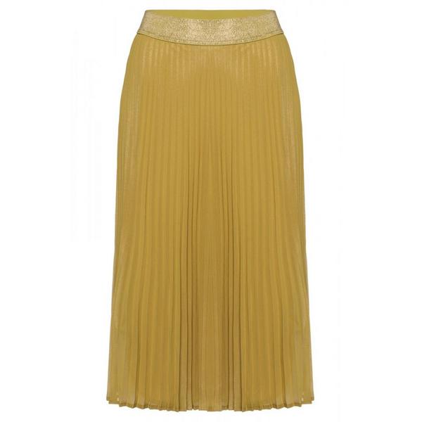 Shiny Plissée Skirt Active - 0616/green lemon
