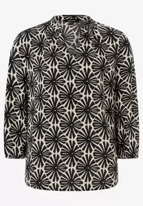 Viskosebluse  grafischer Print  Frühjahrs-Kollektion
