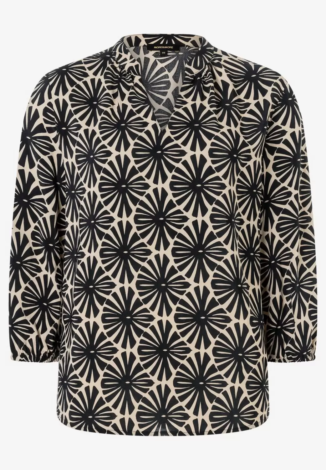 Viskosebluse  grafischer Print  Frühjahrs-Kollektion