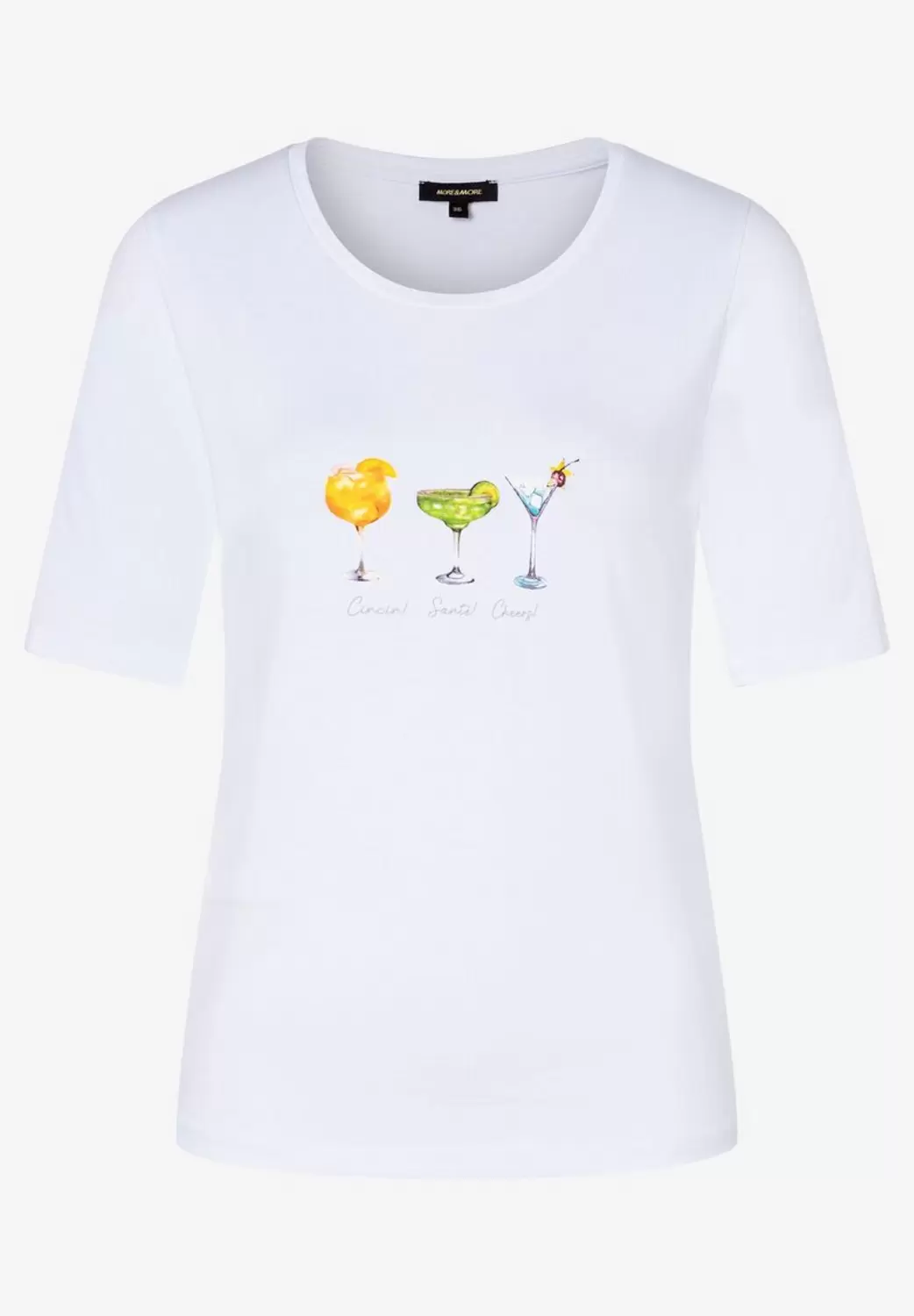 T-Shirt mit Cocktail-Print  Frühjahrs-Kollektion