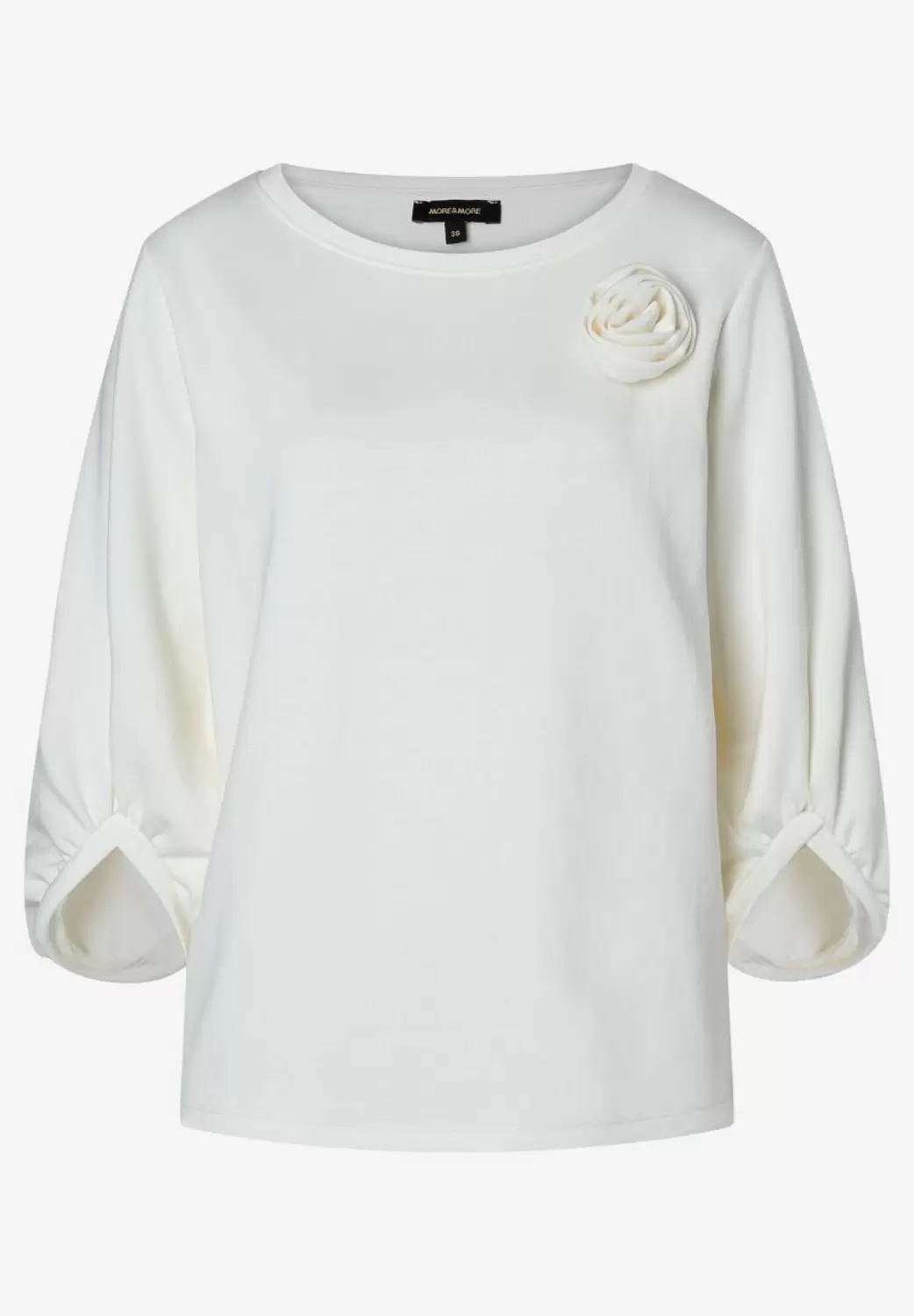 Sweatshirt mit Blüte  ecru  Frühjahrs-Kollektion