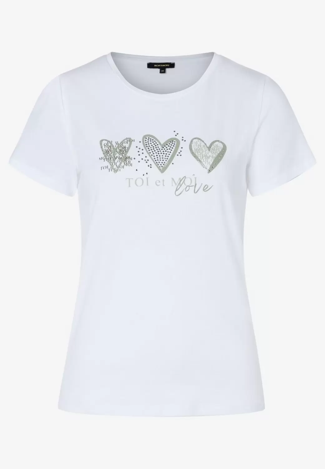 T-Shirt mit Herz-Motiv  weiß  Sommer-Kollektion
