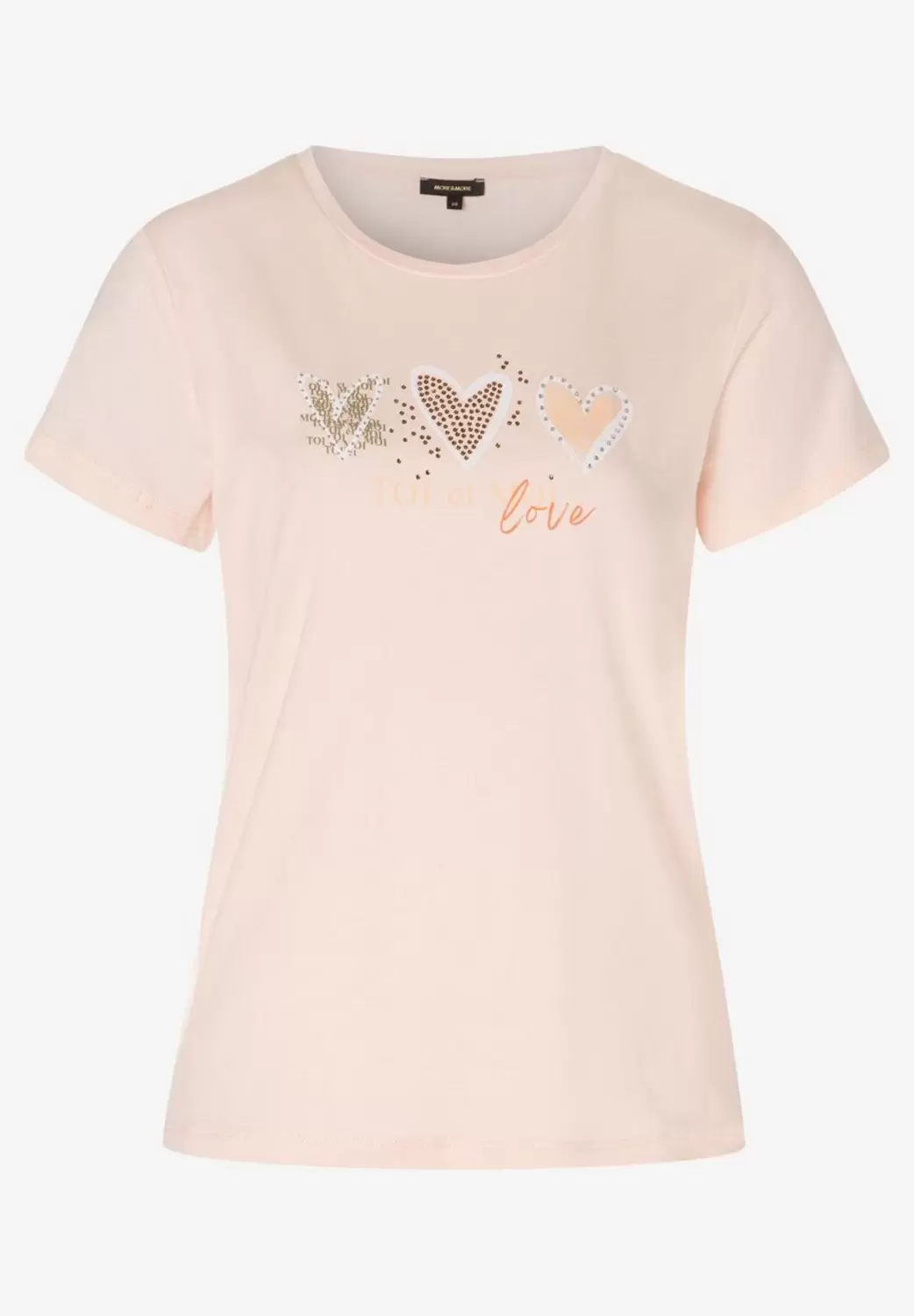 T-Shirt mit Herz-Motiv  soft peach  Sommer-Kollektion
