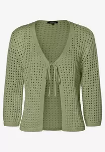 Ajour-Cardigan  olive green  Sommer-Kollektion
