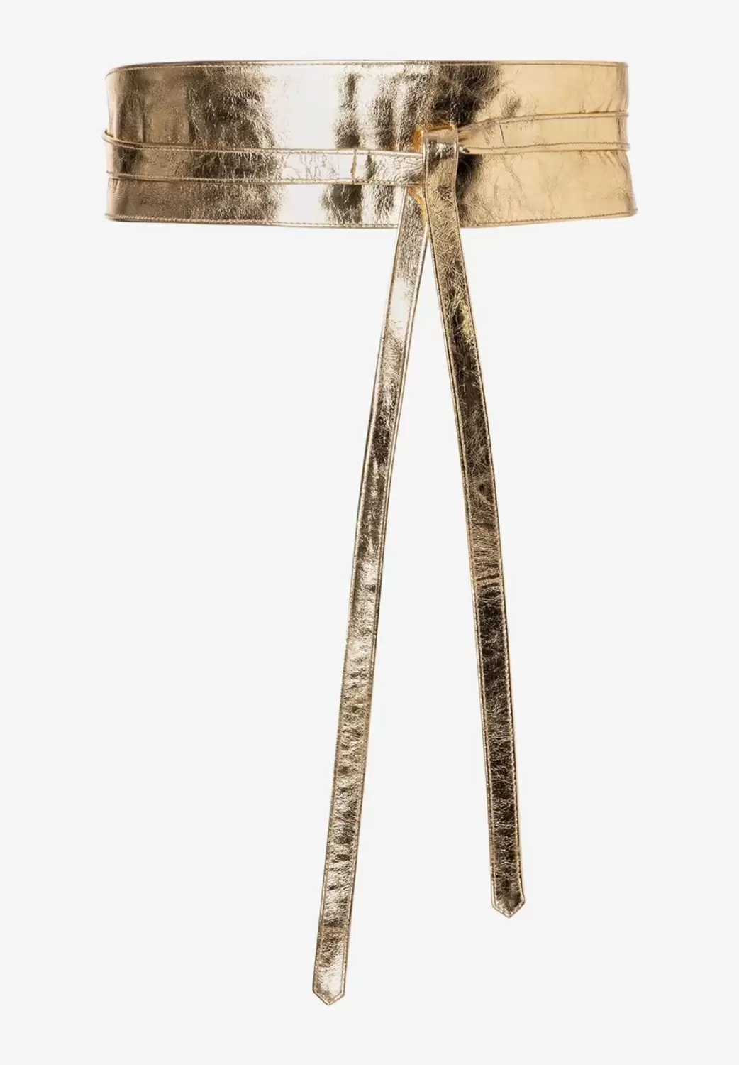 Bindegürtel aus Leder  gold  Sommer-Kollektion