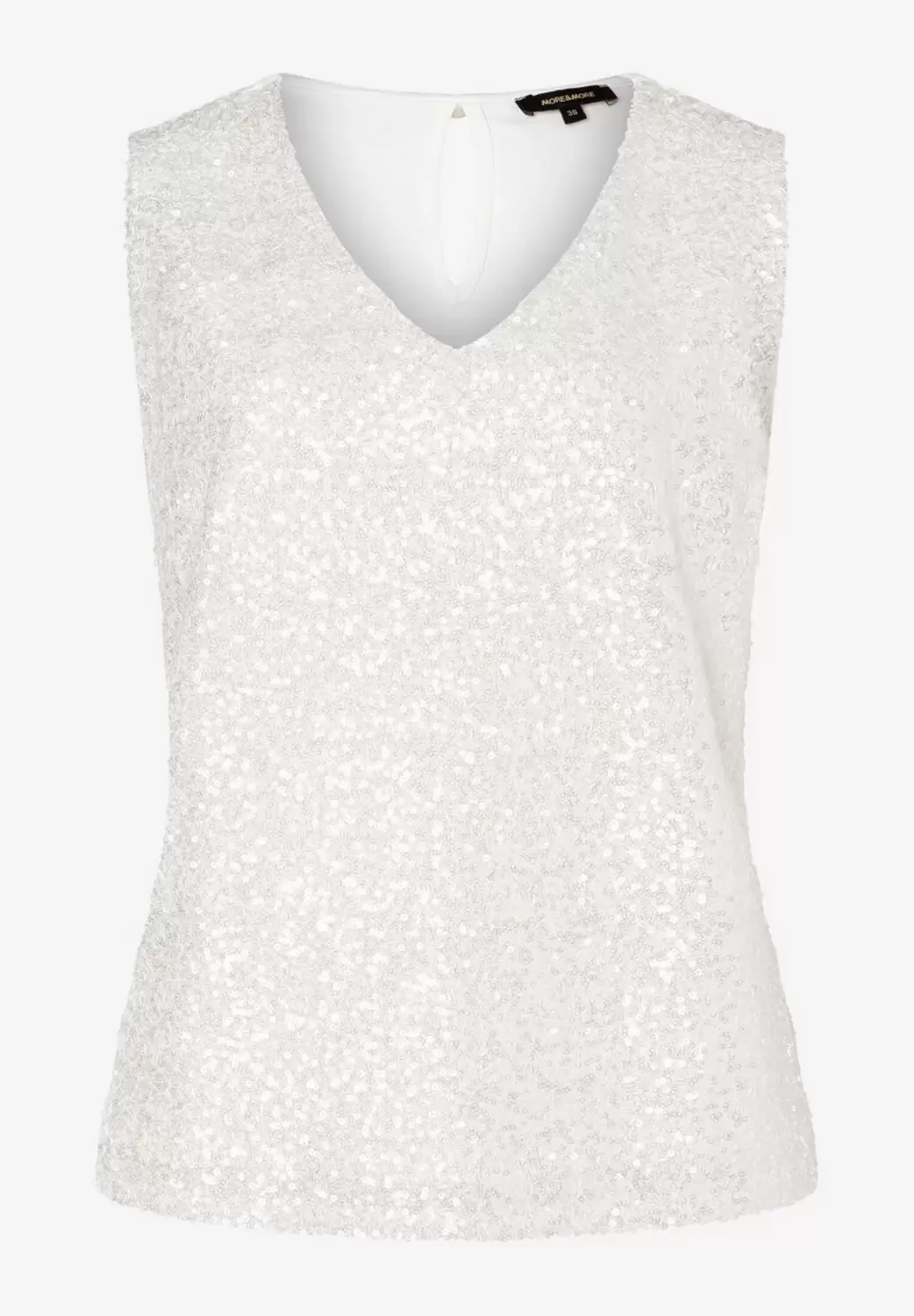 Paillettentop  offwhite