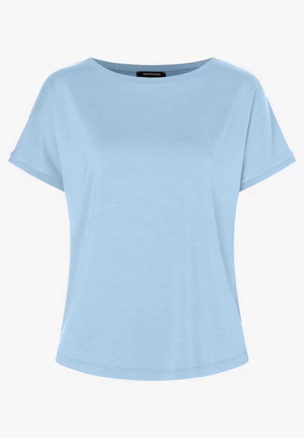 T-Shirt mit Chiffonkante  hellblau  Sommer-Kollektion