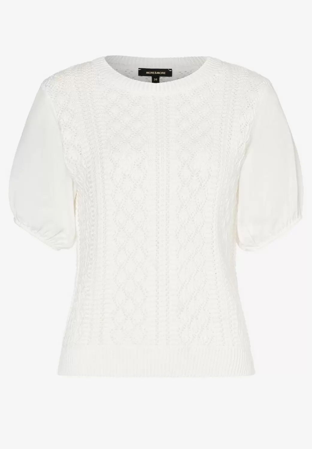 Ajour Pullover mit Puffärmeln  Sommer-Kollektion