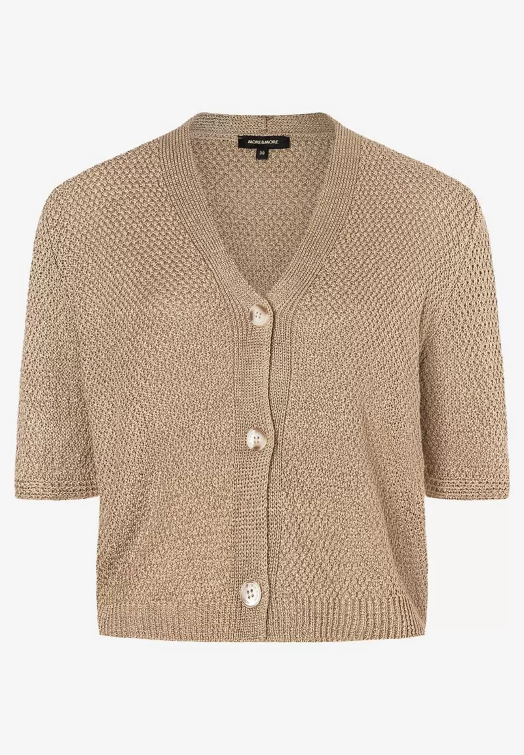 Kurzarm-Cardigan  sahara beige  Sommer-Kollektion
