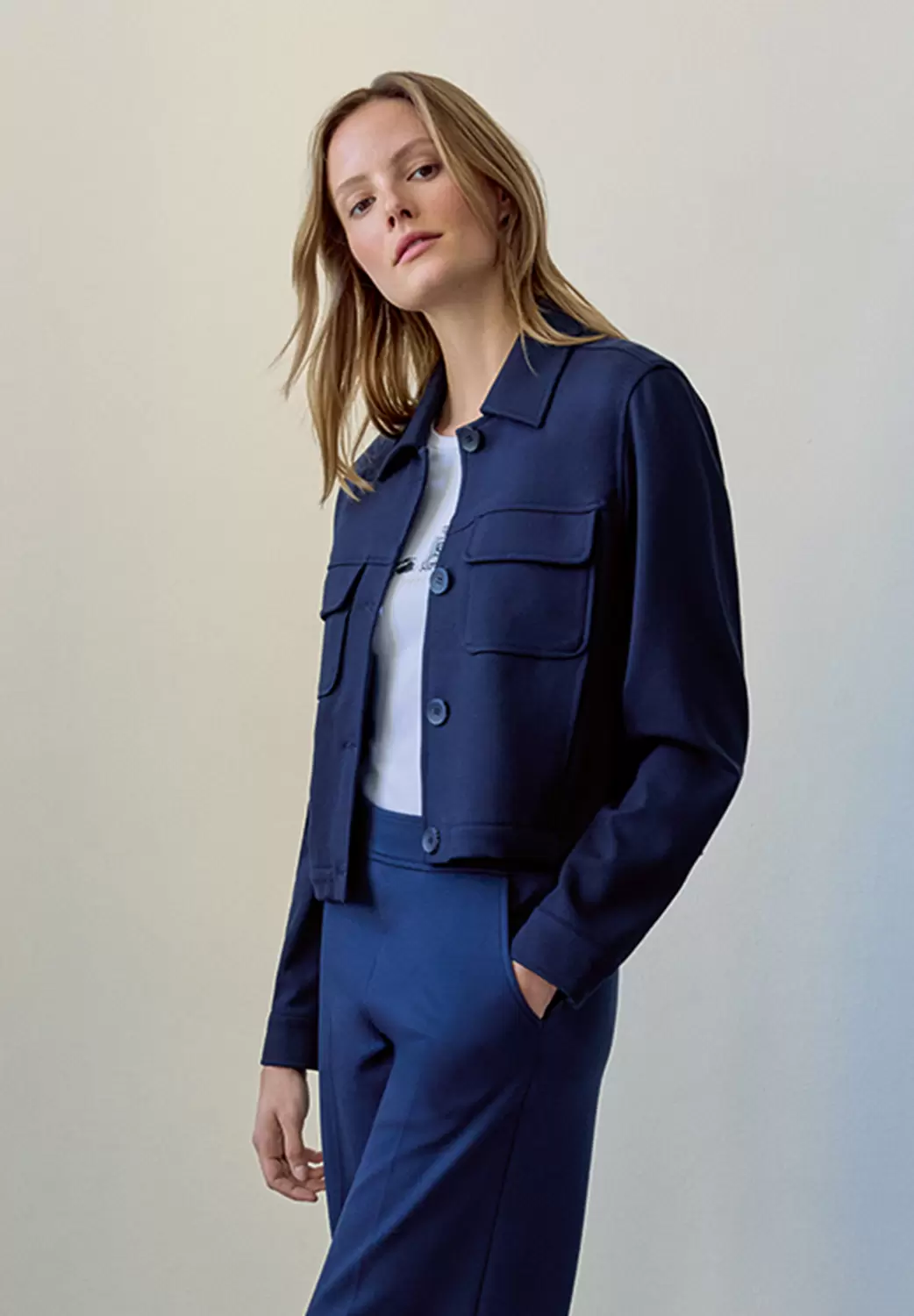 Fashion Jersey Shirtjacket