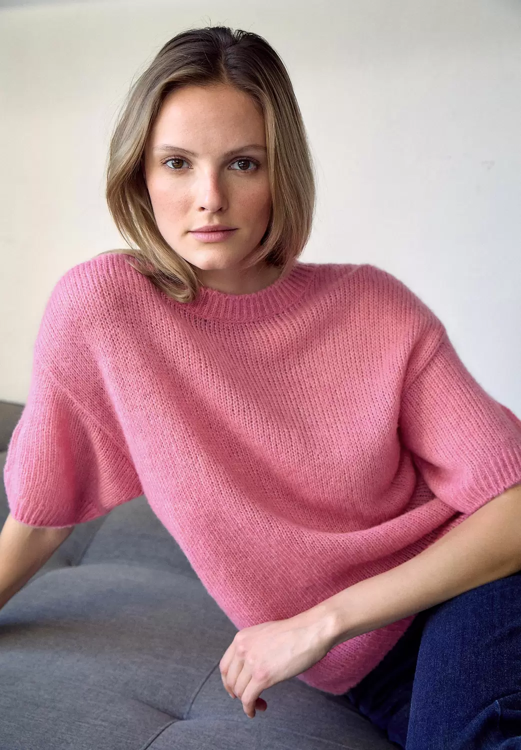 Cape-Pullover, 3/4 Sleeve female