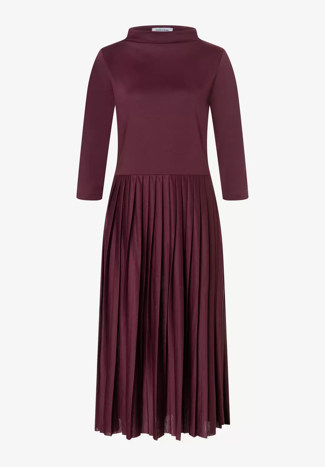 Jersey Dress with Plissee Skirt