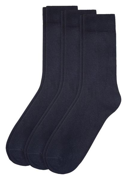 Unisex comfort cotton Socks 3p - 0004/navy
