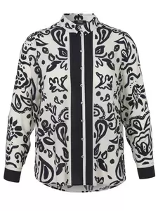Bluse Hemdkragen 1/1 Arm Druck