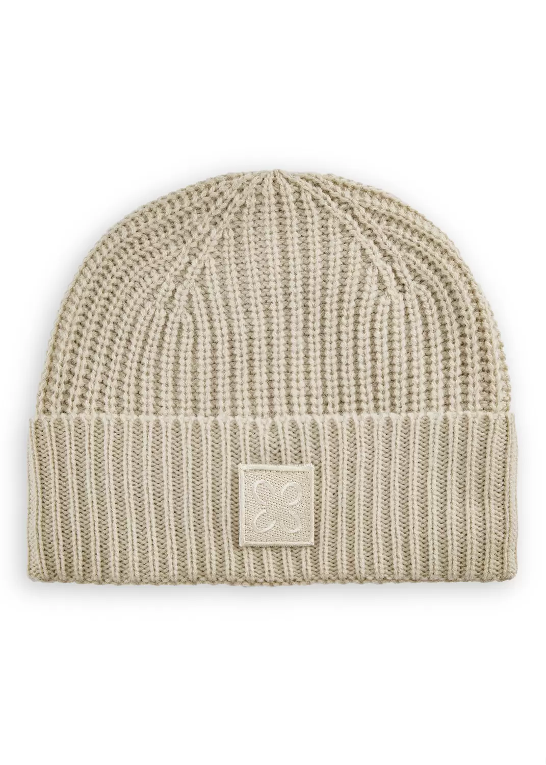 KNITTED HAT ACRYL/WOOL SOLID beige-