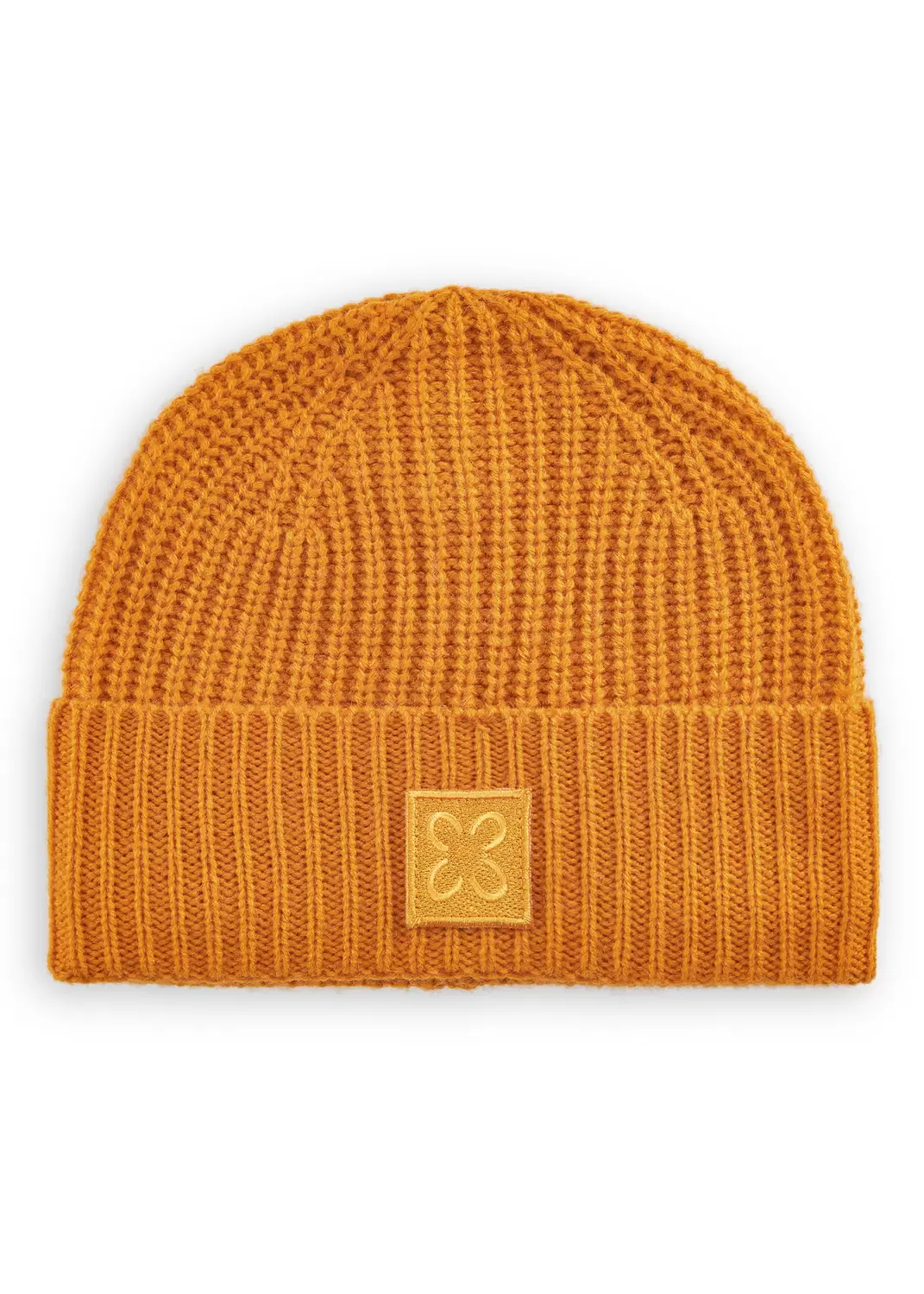 KNITTED HAT ACRYL/WOOL SOLID orange