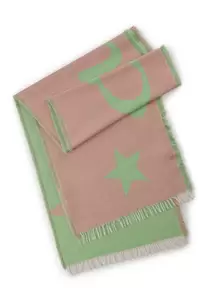 Schmaler Jacquard-Schal  mit Glow-Schriftzug