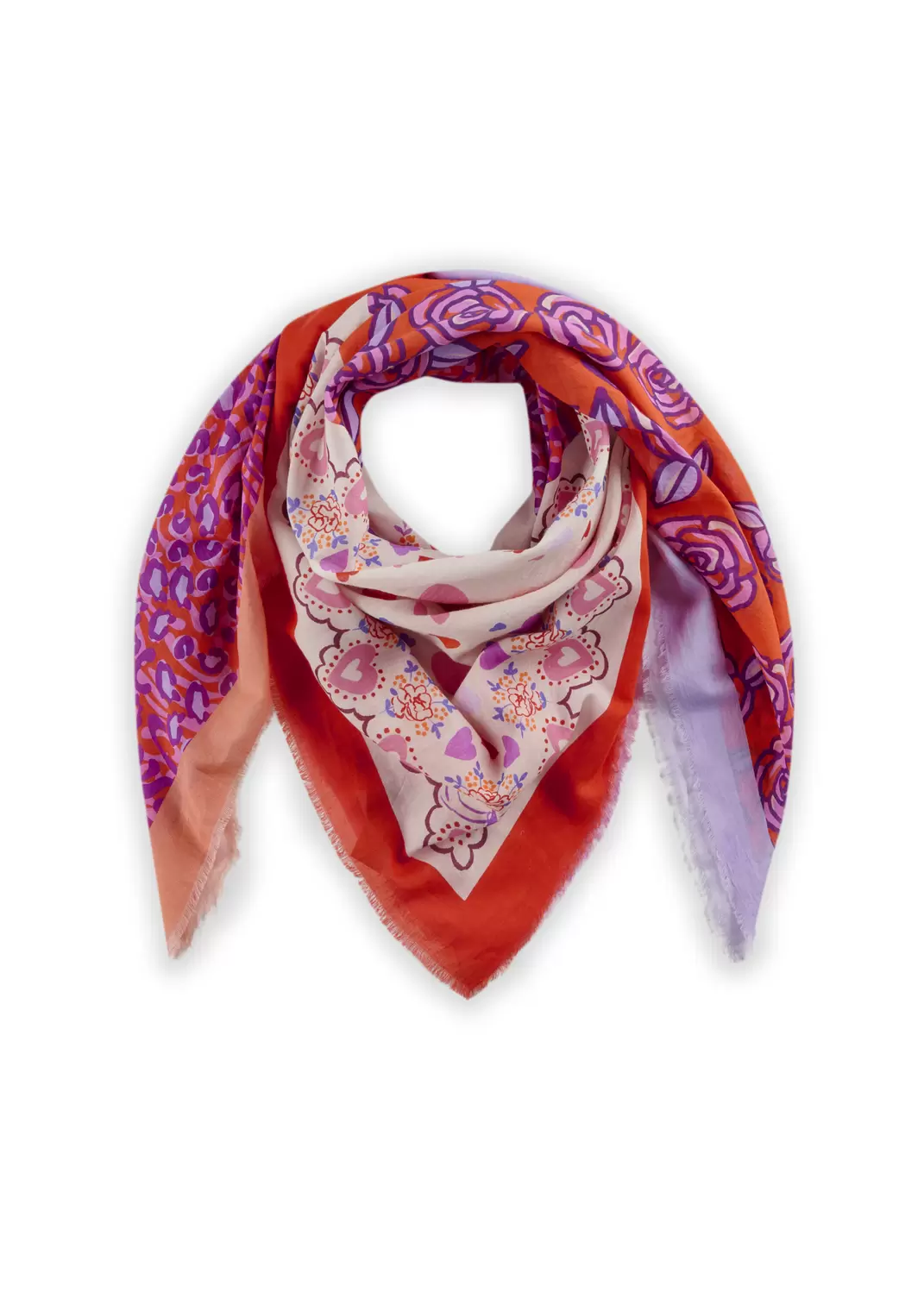 luftiges Tuch aus Organic Cotton mit Multi-Mix-Muster